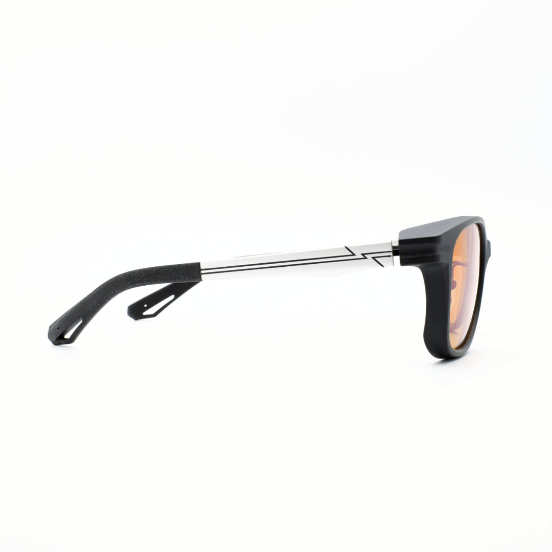 Zeque ゼクー<br>SHERRY シェリー F-2283<br>MATTE BLACK/SILVER LUSTER ORANGE<br>
