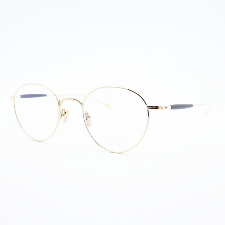 増永眼鏡 MASUNAGA<br>GMS 128T col-21 GOLD/NAVY