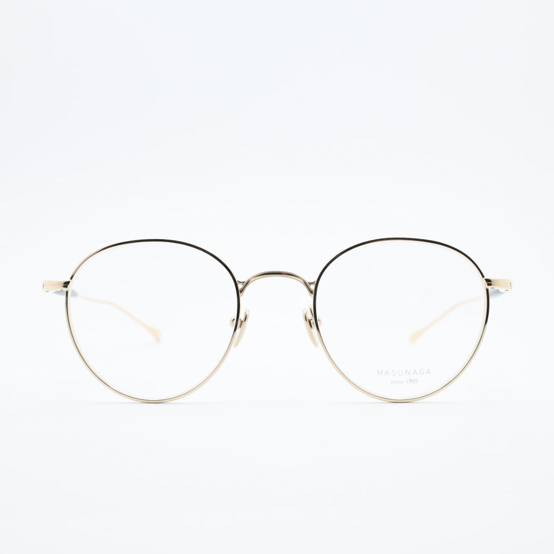 増永眼鏡 MASUNAGA<br>GMS 128T col-21 GOLD/NAVY
