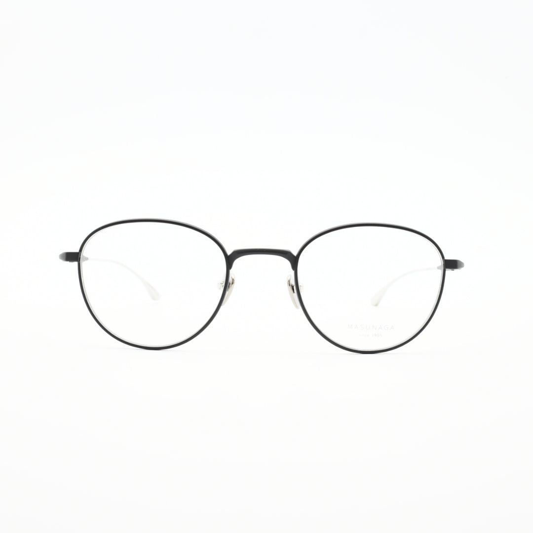 増永眼鏡 MASUNAGA since 1905<br>RADIO CITY col-39 BLACK/SILVER<br>