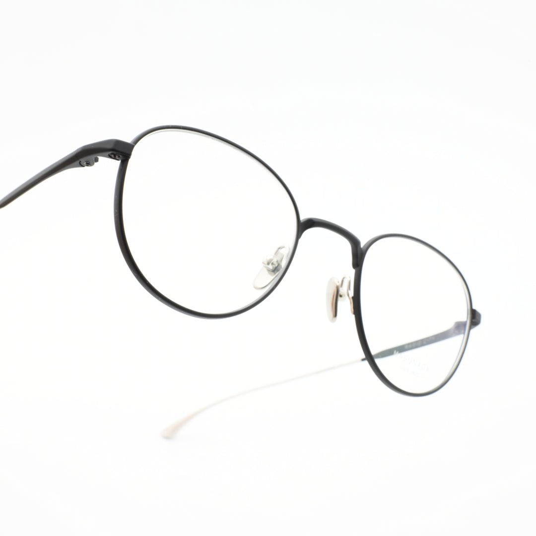 増永眼鏡 MASUNAGA since 1905<br>RADIO CITY col-39 BLACK/SILVER<br>