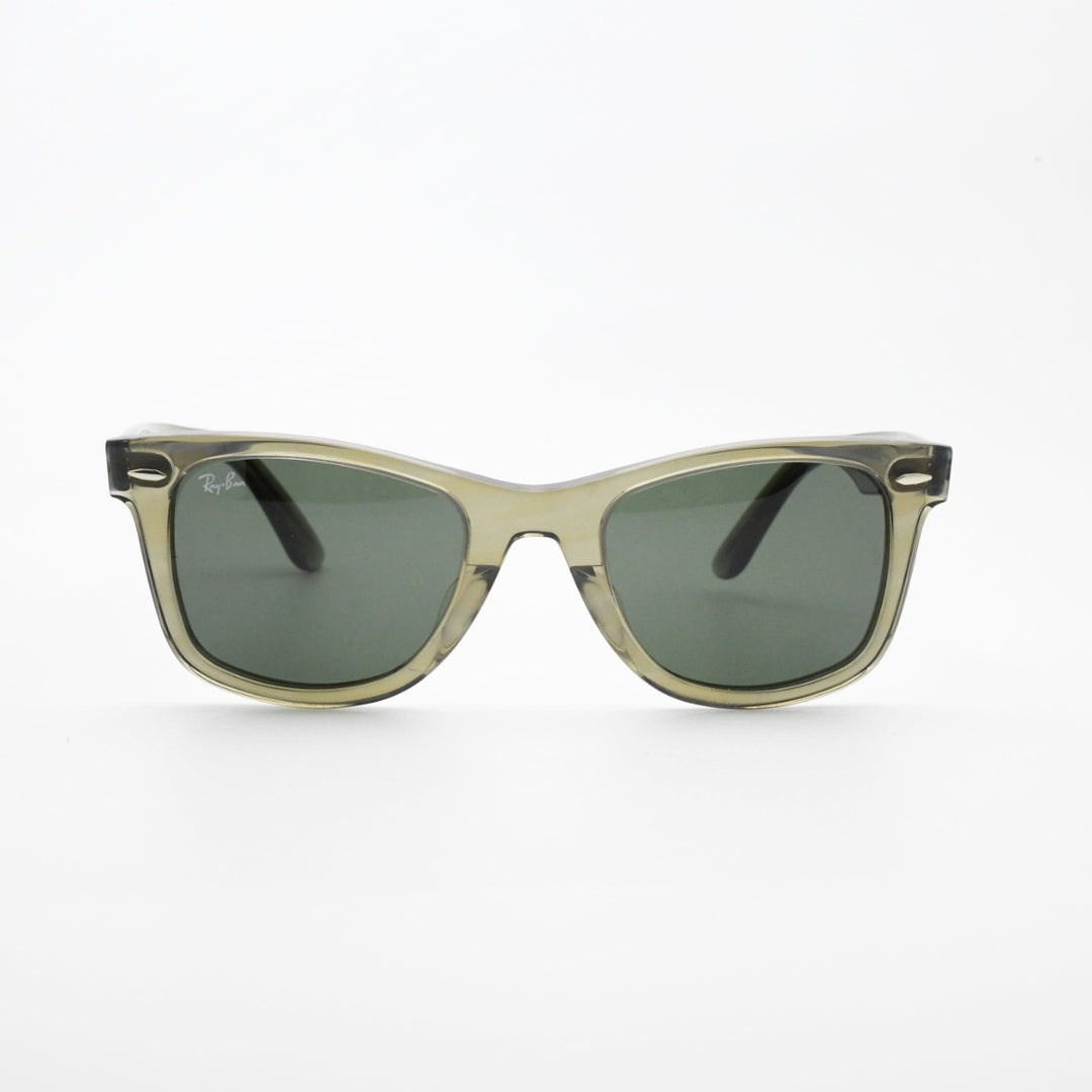 RAYBAN レイバン WAYFARER ウェイファーラー RB2140-F-1387-31（ポリッシュフォトクロミック ストライプ グレー/グリーン）