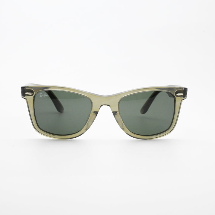 RAYBAN レイバン WAYFARER ウェイファーラー RB2140-F-1387-31（ポリッシュフォトクロミック ストライプ グレー/グリーン）