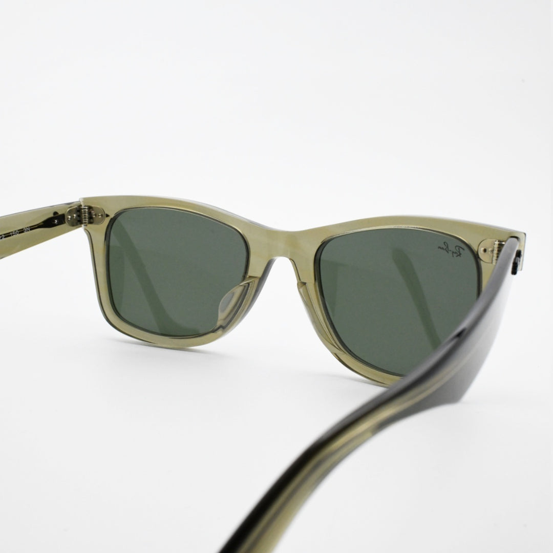 RAYBAN レイバン WAYFARER ウェイファーラー RB2140-F-1387-31（ポリッシュフォトクロミック ストライプ グレー/グリーン）