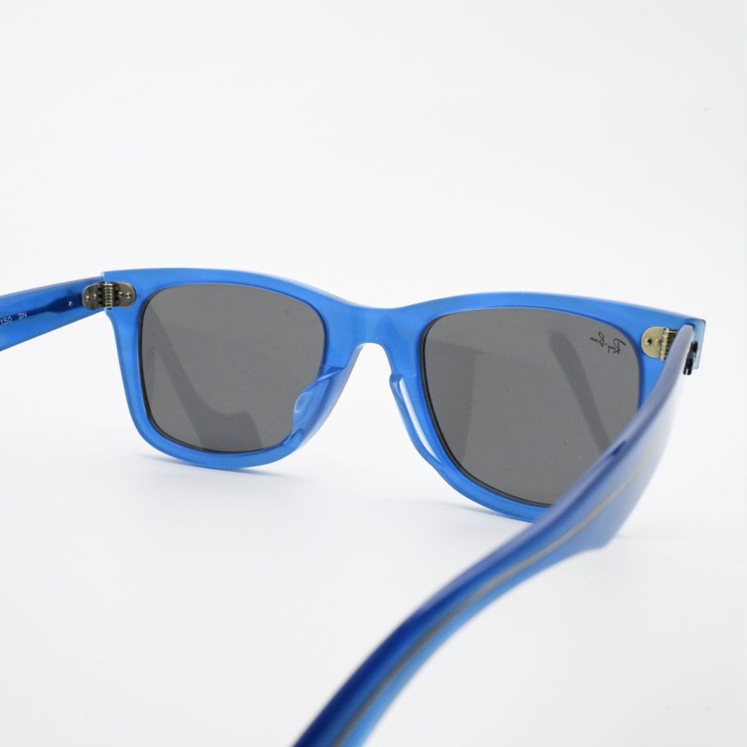 RAYBAN レイバン WAYFARER ウェイファーラー RB2140-F-1409-B1（ポリッシュフォトクロミック ストライプ ブルー/ダークグレー）