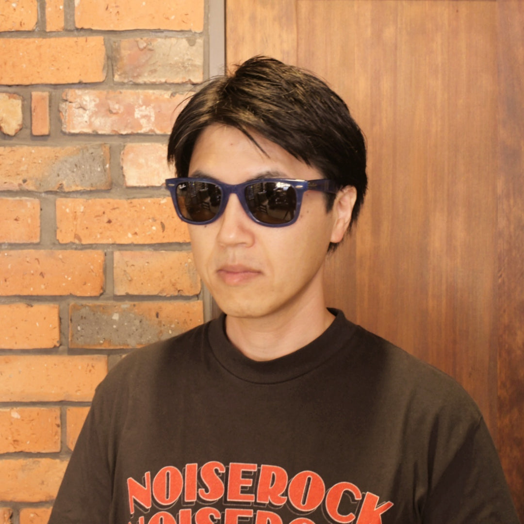 RAYBAN レイバン WAYFARER ウェイファーラー RB2140-F-1409-B1（ポリッシュフォトクロミック ストライプ ブルー/ダークグレー）