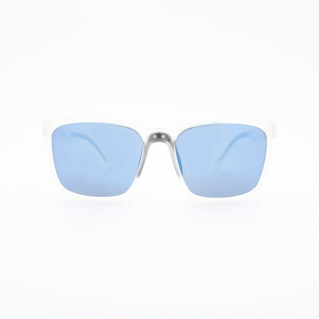 CRYSTAL クリスタル<br>SQUARE S スクエアS<br>MATTE CLEAR/Neptune R425 Blue Mirror<br>