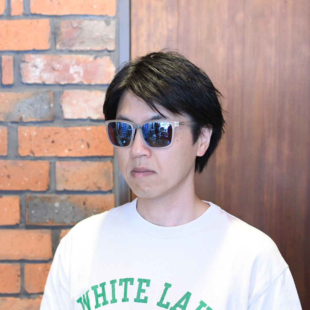 CRYSTAL クリスタル<br>SQUARE S スクエアS<br>MATTE CLEAR/Neptune R425 Blue Mirror<br>