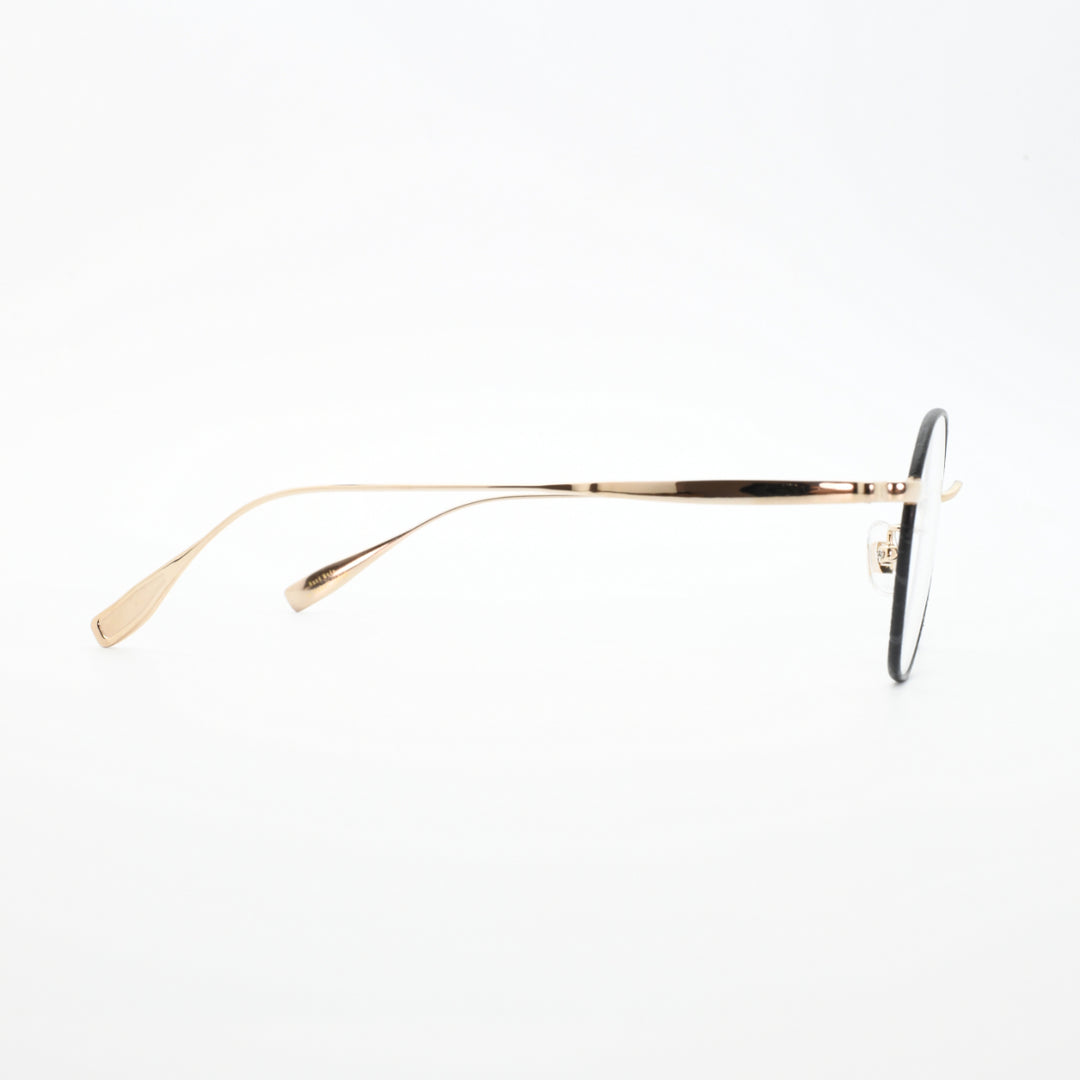 辻眼鏡 国松謹製<br>TJ-010-3 col-3 GOLD/BLACK-LEATHER（塗装）<br>