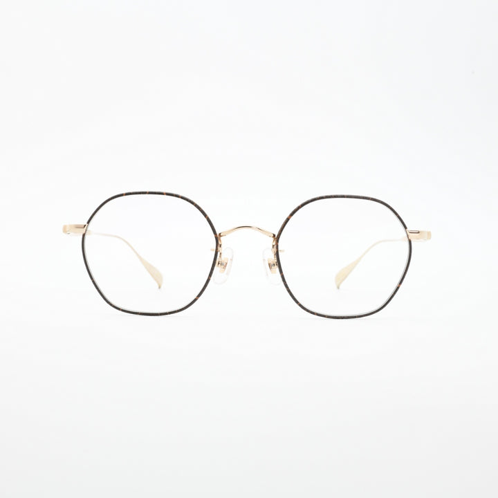 辻眼鏡 国松謹製<br>TJ-010-4 col-4 GOLD/BROWN-LEATHER（塗装）<br>