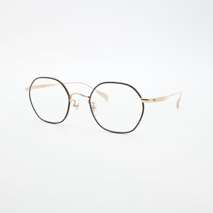 辻眼鏡 国松謹製<br>TJ-010-4 col-4 GOLD/BROWN-LEATHER（塗装）<br>