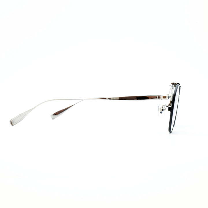 辻眼鏡 国松謹製<br>TJ-011-2 col-1 SILVER/BLACK-LETHER<br>