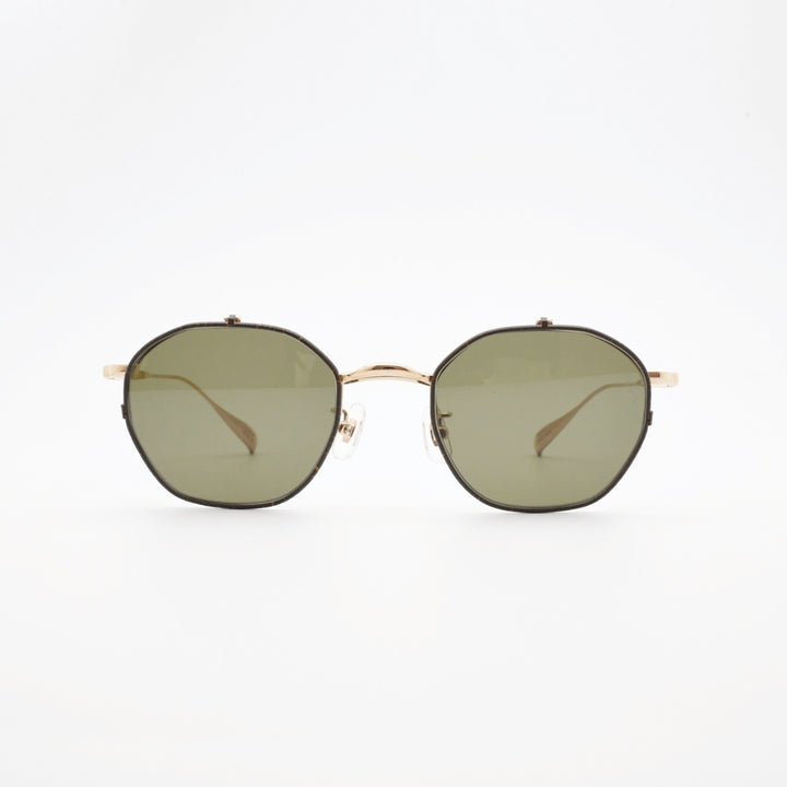 辻眼鏡 国松謹製<br>TJ-011-2 col-2 GOLD/BROWN-LEATHER<br>