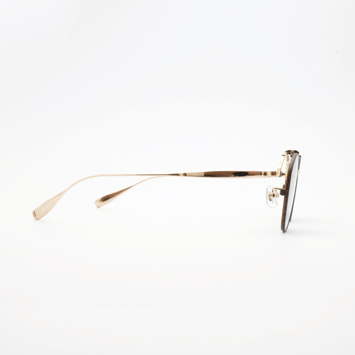 辻眼鏡 国松謹製<br>TJ-011-2 col-2 GOLD/BROWN-LEATHER<br>