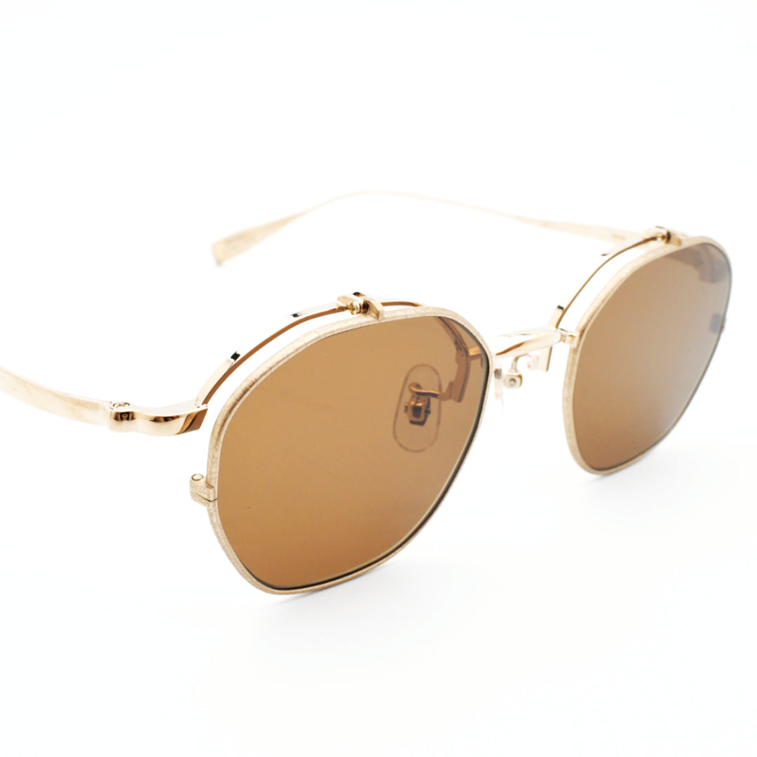辻眼鏡 国松謹製<br>TJ-011-2 col-3 GOLD/GOLD-SHRINK<br>