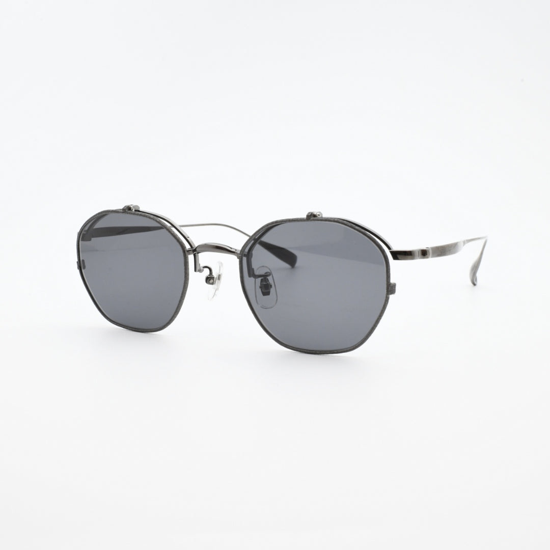 辻眼鏡 国松謹製<br>TJ-011-2 col-4 IP-GRAY/GRAY-SHRINK<br>