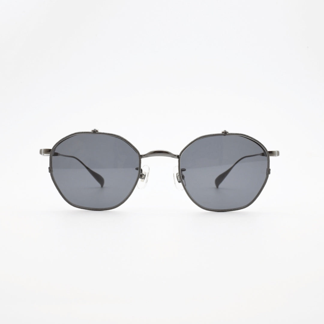 辻眼鏡 国松謹製<br>TJ-011-2 col-4 IP-GRAY/GRAY-SHRINK<br>