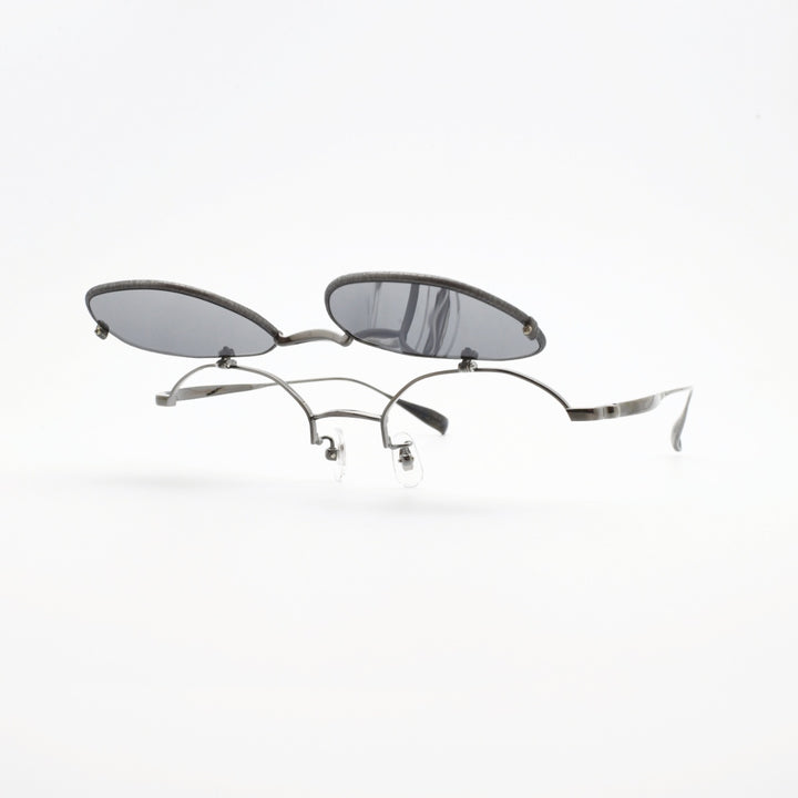 辻眼鏡 国松謹製<br>TJ-011-2 col-4 IP-GRAY/GRAY-SHRINK<br>