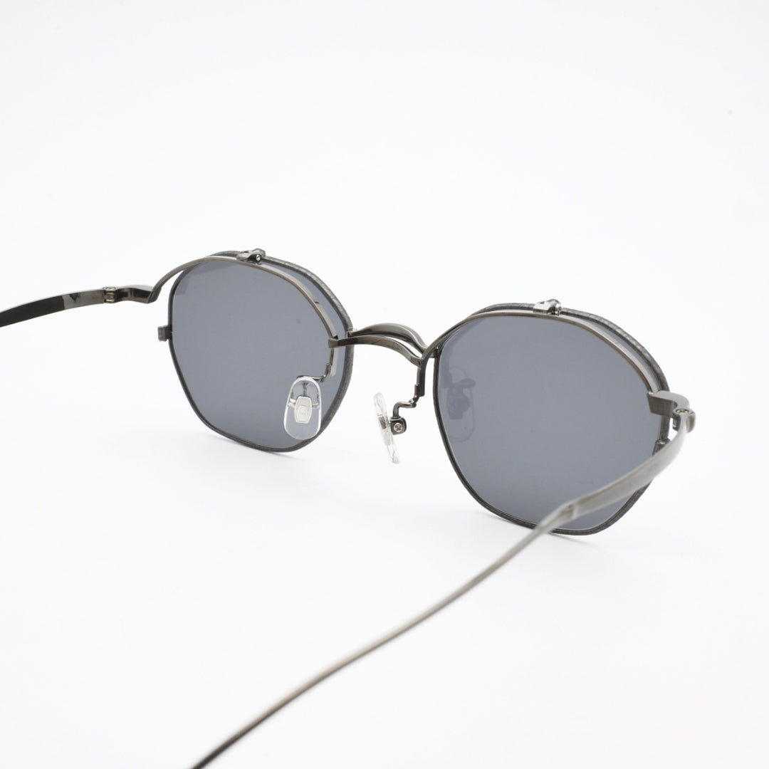 辻眼鏡 国松謹製<br>TJ-011-2 col-4 IP-GRAY/GRAY-SHRINK<br>