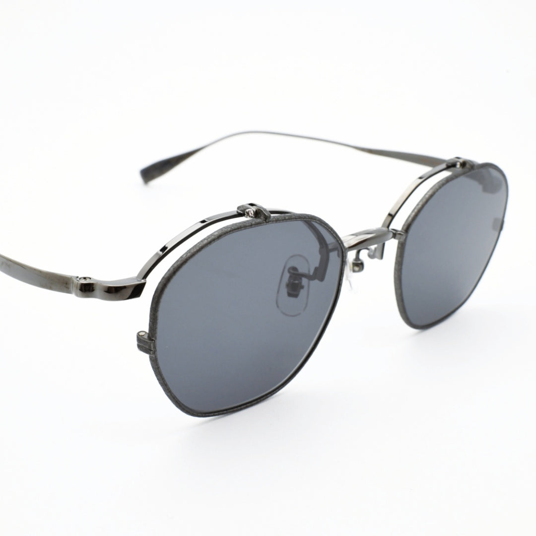 辻眼鏡 国松謹製<br>TJ-011-2 col-4 IP-GRAY/GRAY-SHRINK<br>